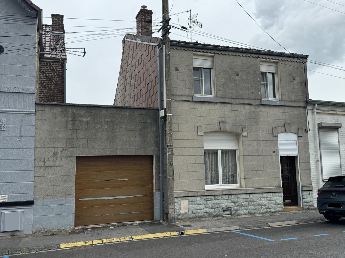 Maison Marly proche Valenciennes 2 chambres, bureau, grand garage, jardin